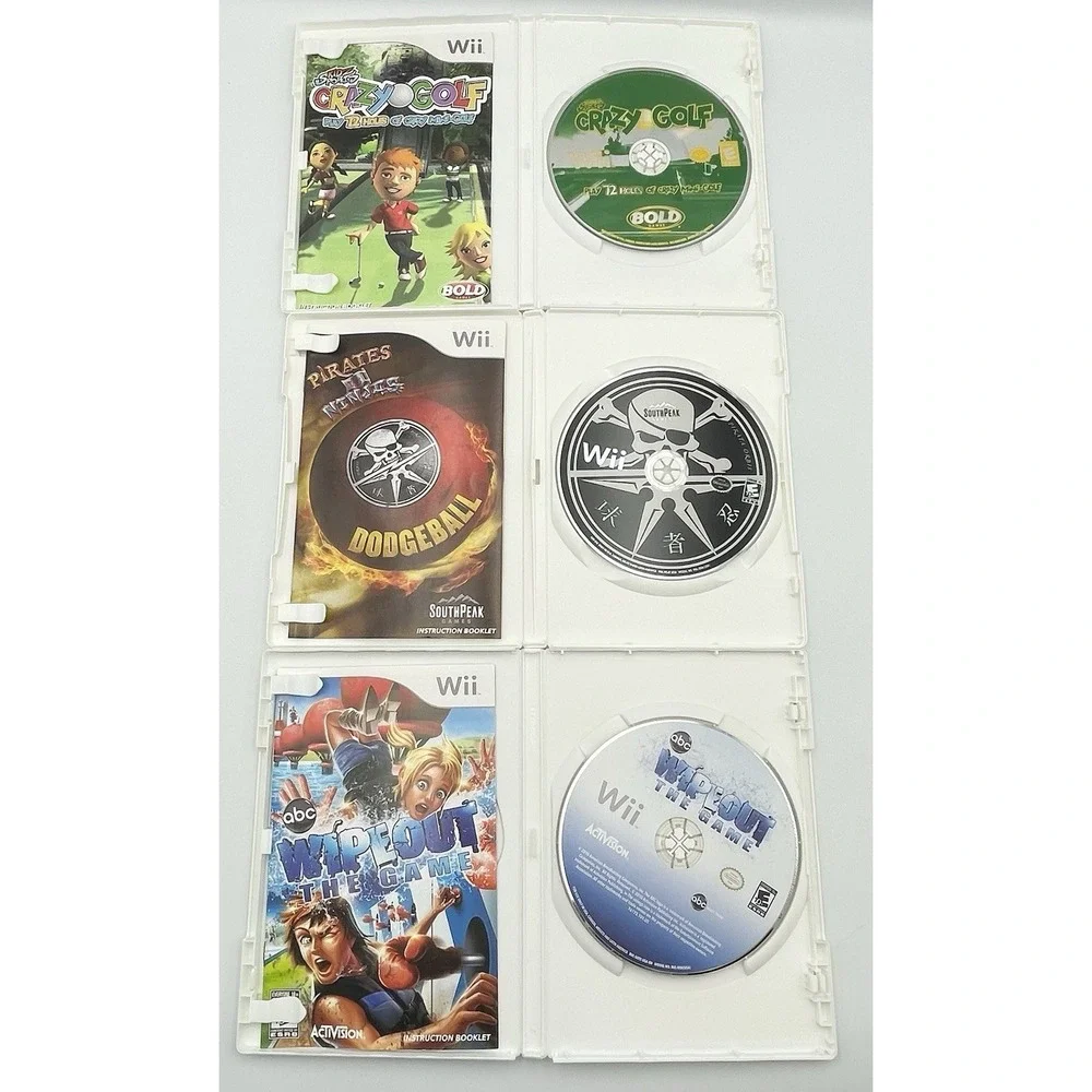 Nintendo‎ Wii Game Lot of 6 Carnival Ben 10 George Pirates Wipeout CIB